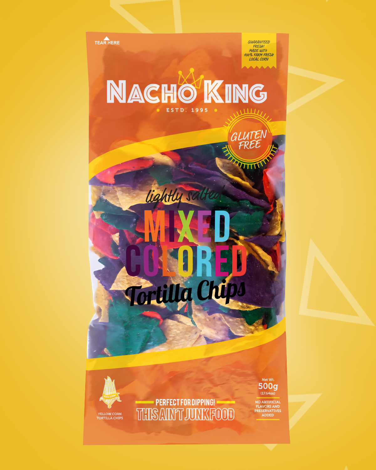 Mixed Colored Tortilla Chips 500g