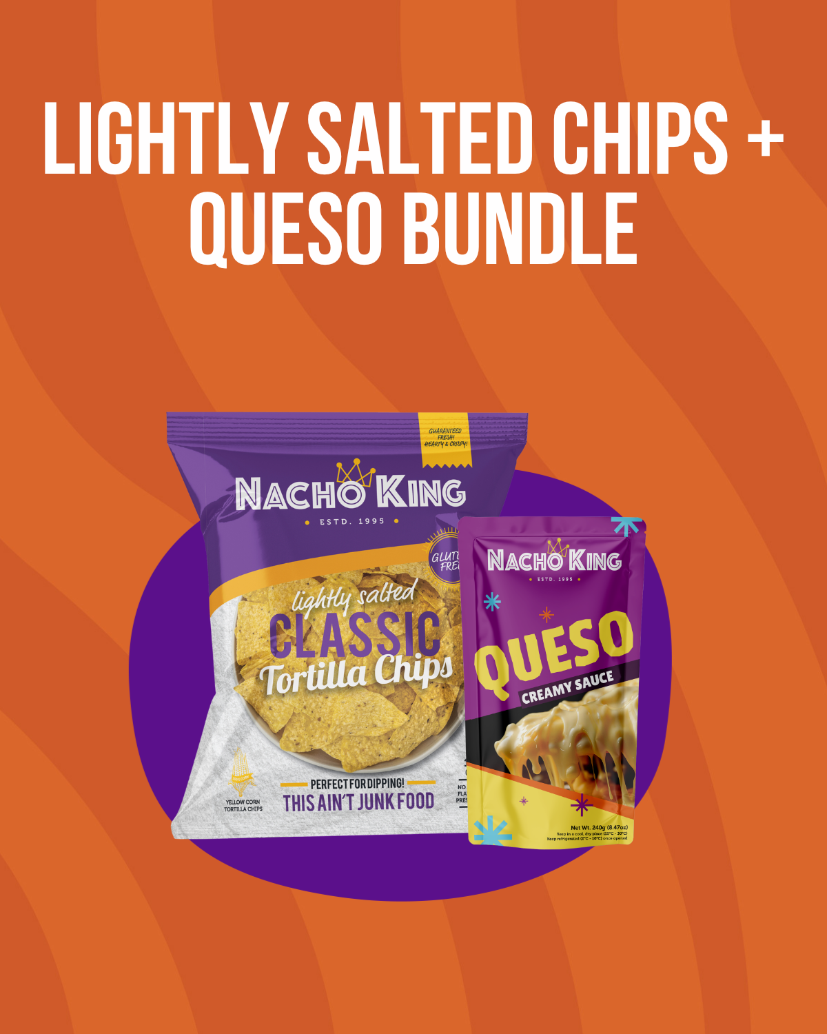Lightly Salted Chips 160g + Queso Creamy Sauce Pouch 240g Bundle (Save Php40)
