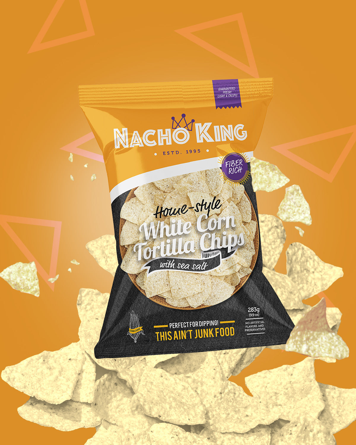 Home Style White Corn Tortilla Chips with Sea Salt